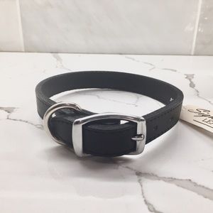 18 inch Black Leather Dog Collar OmniPet NWT